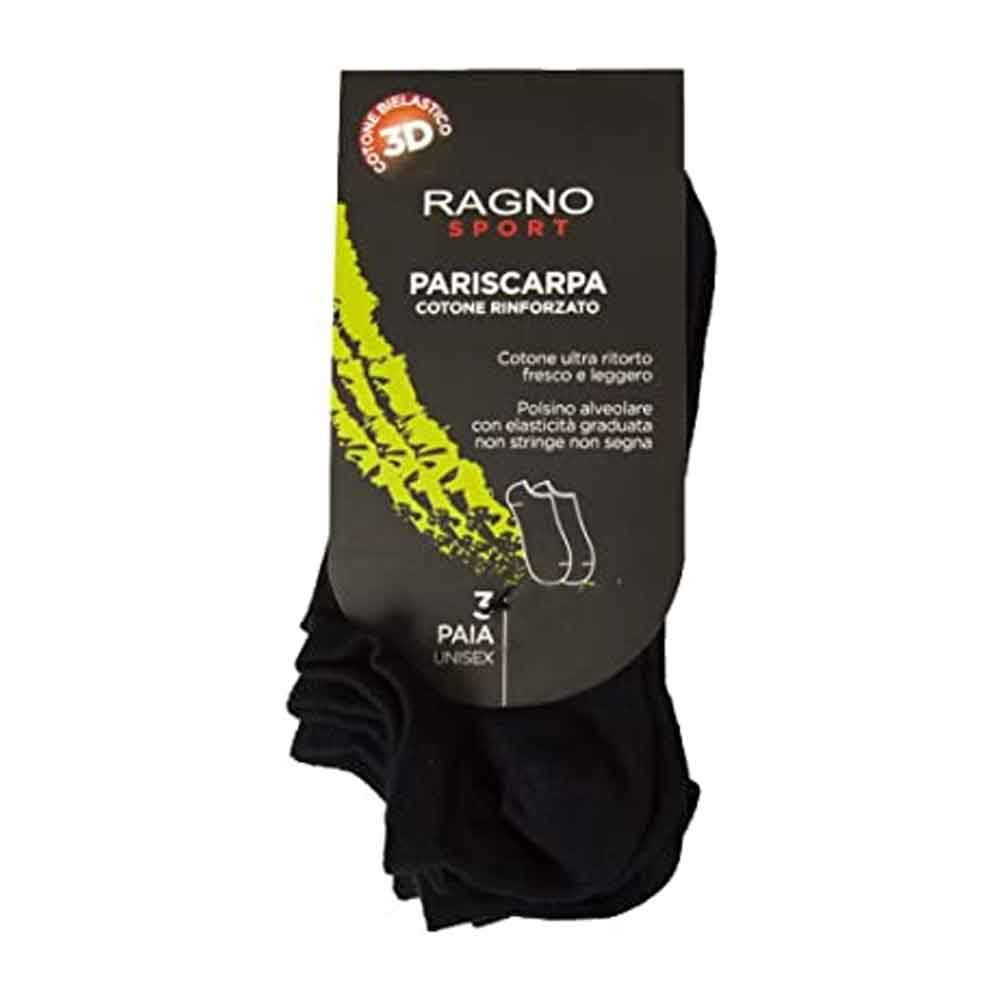Ragno  Tripack Pariscarpa in cotone rinforzato 35/38 Nero
