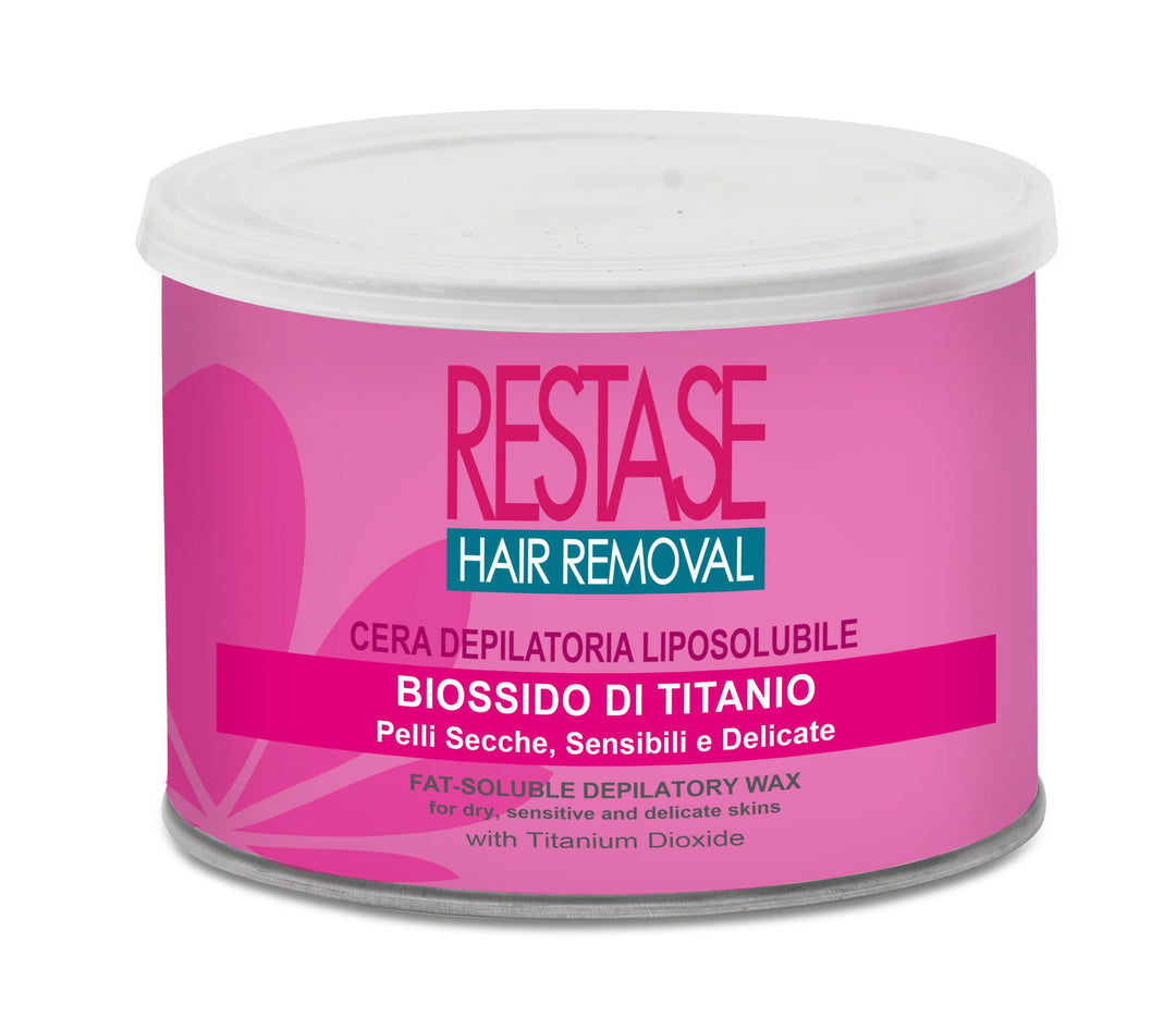 Restase Cera Depilatoria Liposolubile Vaso 400 ml Biossido di titanio  